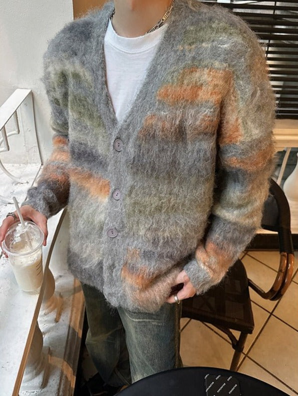 韓国ファッション SELCA-V neck mokomoko cardigan-mselca2023aw960-04
