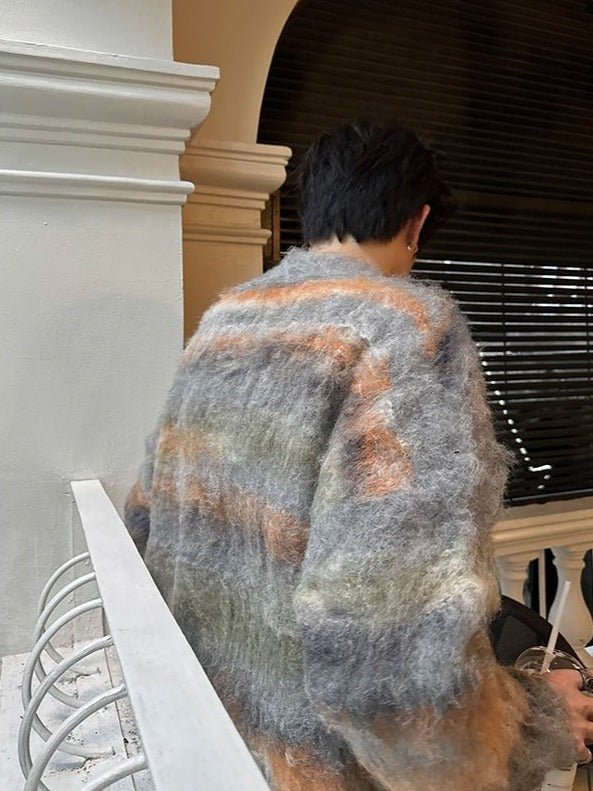 韓国ファッション SELCA-V neck mokomoko cardigan-mselca2023aw960-05