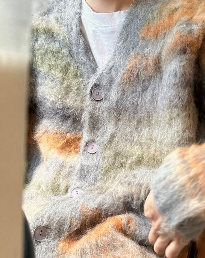 韓国ファッション SELCA-V neck mokomoko cardigan-mselca2023aw960-08
