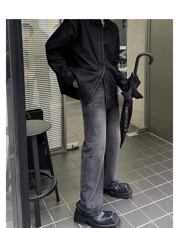 韓国ファッション SELCA-Vintage Dark Denim Straight Pants-mselca2023aw967-06