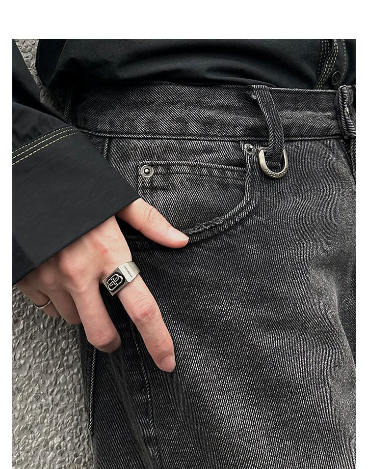 韓国ファッション SELCA-Vintage Dark Denim Straight Pants-mselca2023aw967-08