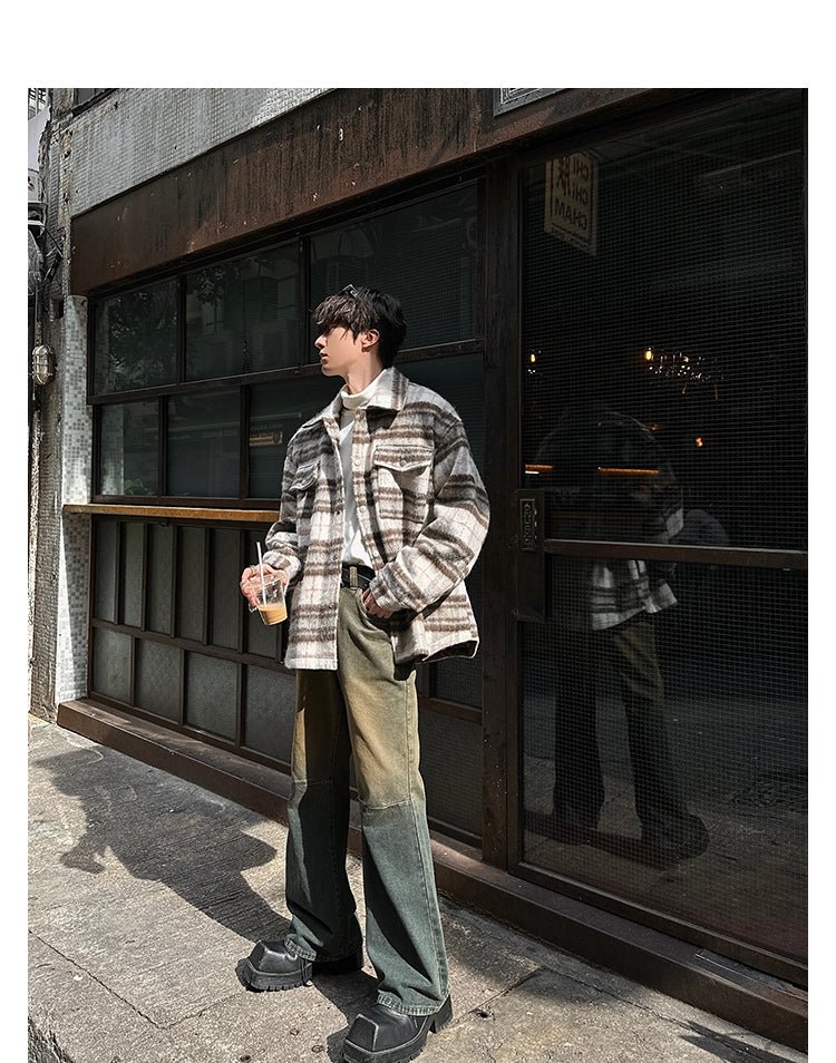韓国ファッション SELCA-Vintage Wide Flare Denim Pants-mselca2023aw978-06