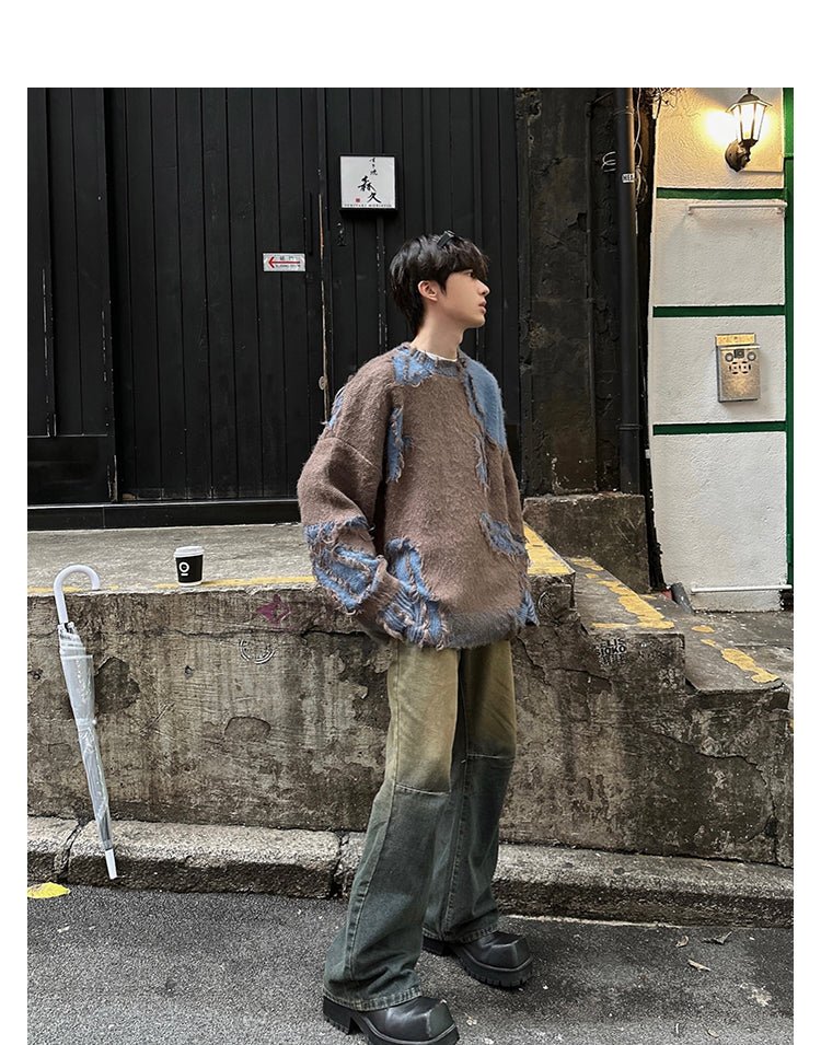 韓国ファッション SELCA-Vintage Wide Flare Denim Pants-mselca2023aw978-08