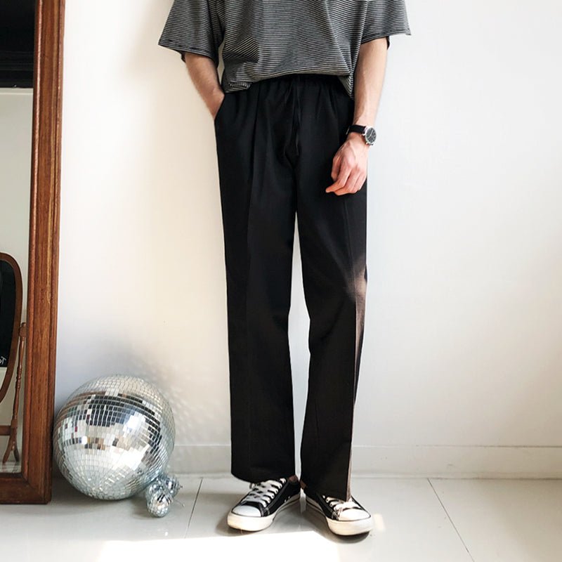 韓国ファッション SELCA-West rubber loose slacks-mselca2023aw990-02