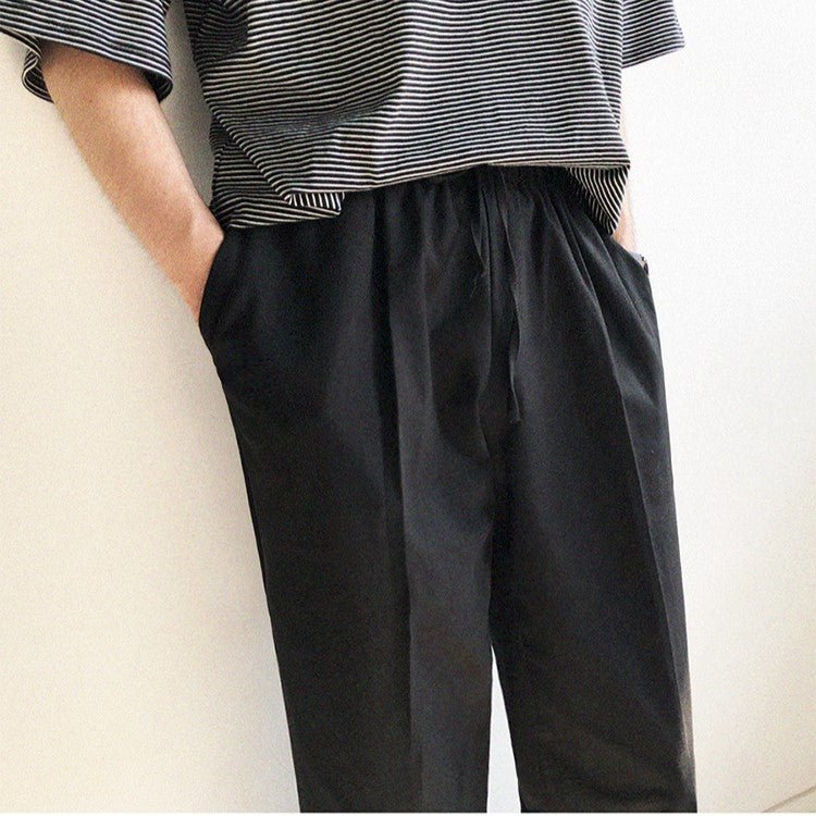 韓国ファッション SELCA-West rubber loose slacks-mselca2023aw990-04