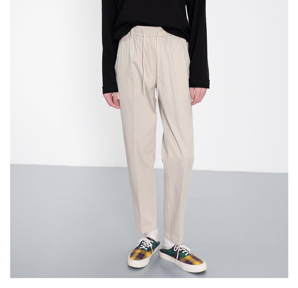 韓国ファッション SELCA-West rubber straight pants-mselca2023aw992-06
