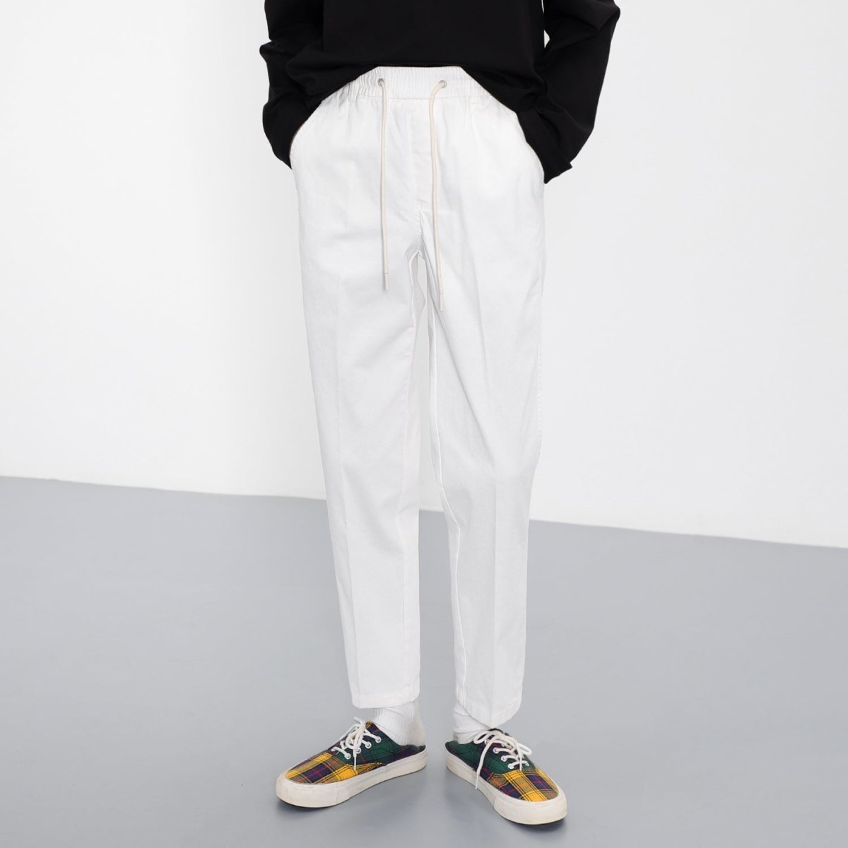 韓国ファッション SELCA-West rubber straight pants-mselca2023aw992-02
