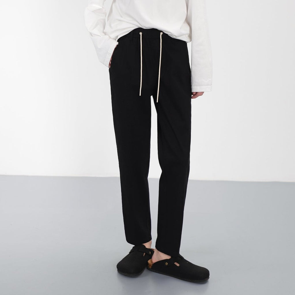韓国ファッション SELCA-West rubber straight pants-mselca2023aw992-04