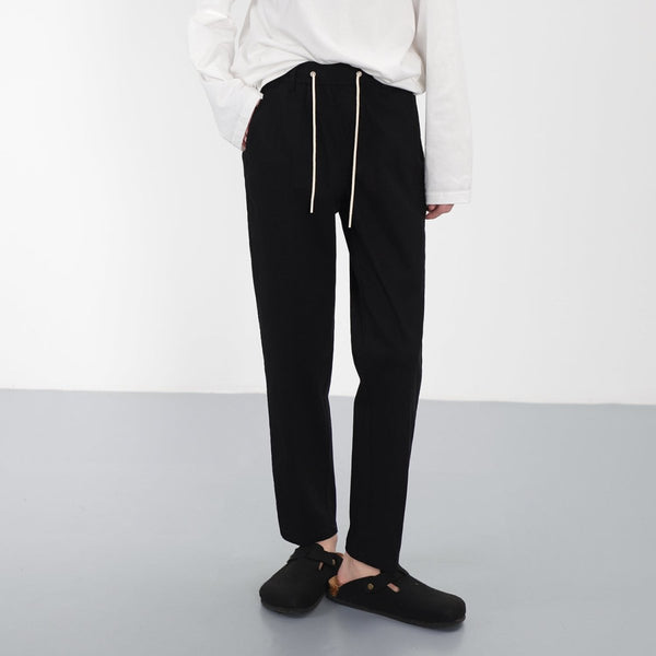 韓国ファッション SELCA-West rubber straight pants-mselca2023aw992-04