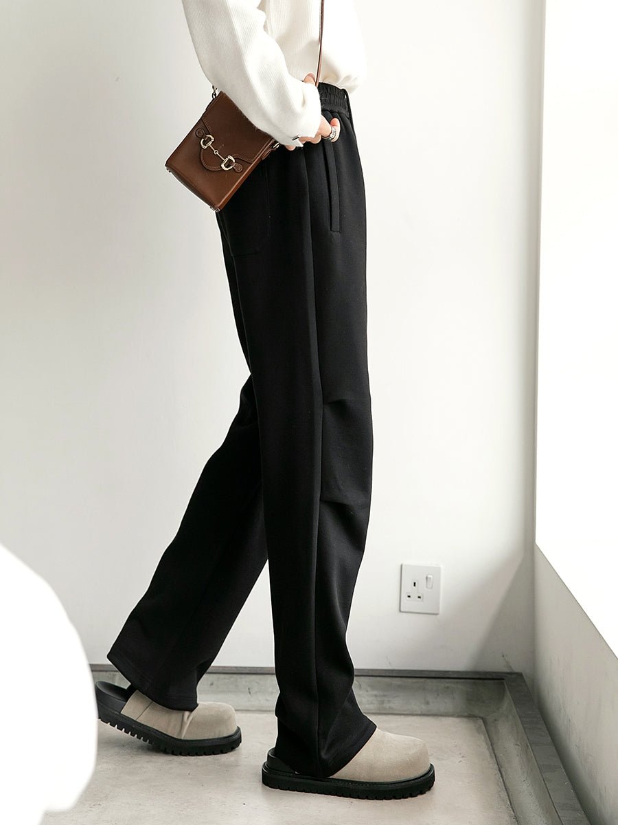 韓国ファッション SELCA-West rubber straight sweat pants-mselca2023aw993-06