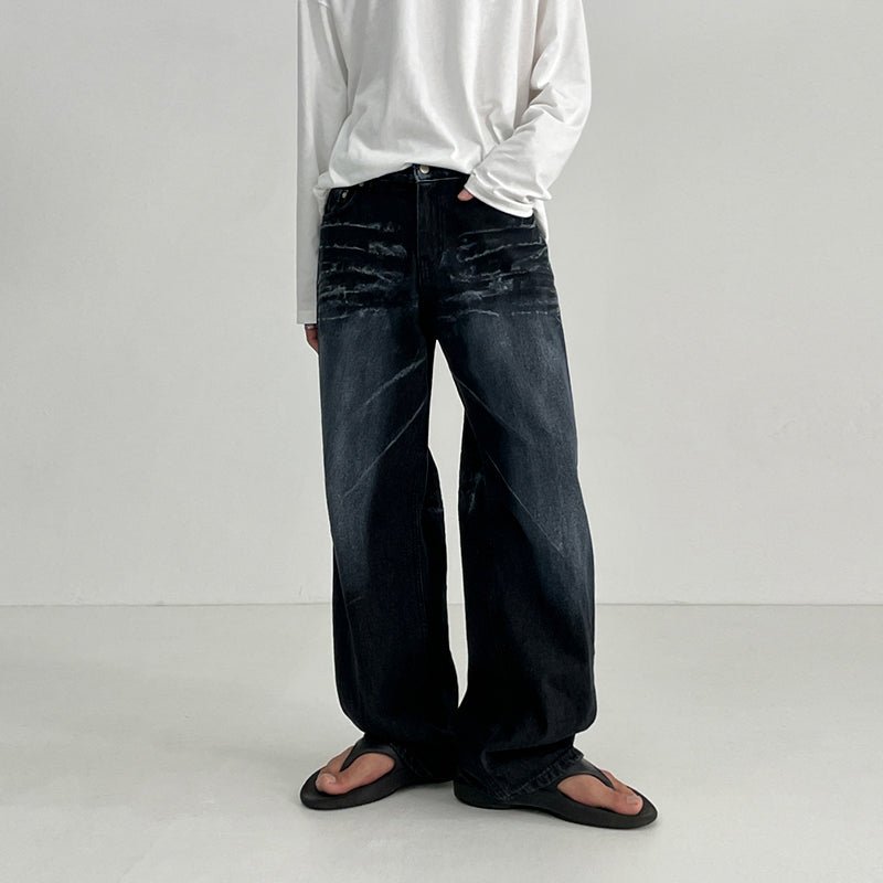 韓国ファッション SELCA-Wide denim pants-mselca2023aw999-02