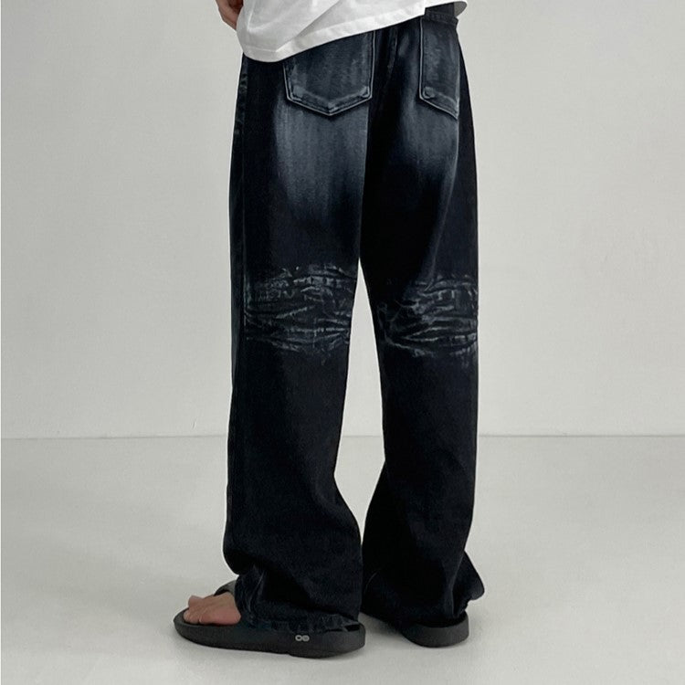 韓国ファッション SELCA-Wide denim pants-mselca2023aw999-05