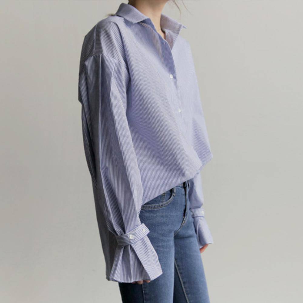 韓国ファッション SELCA-ストライプランタンスリーブシャツ-2023ss-tp26-02