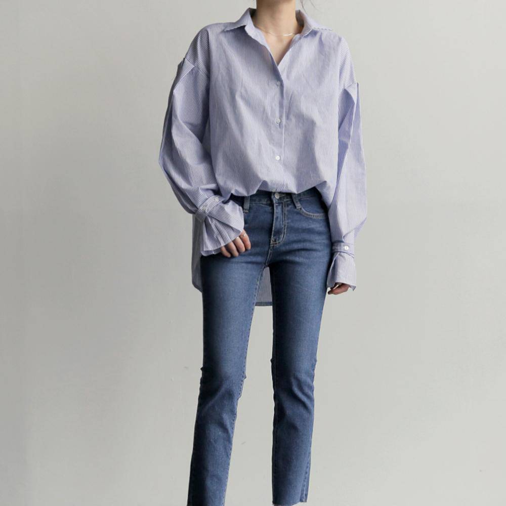 韓国ファッション SELCA-ストライプランタンスリーブシャツ-2023ss-tp26-06