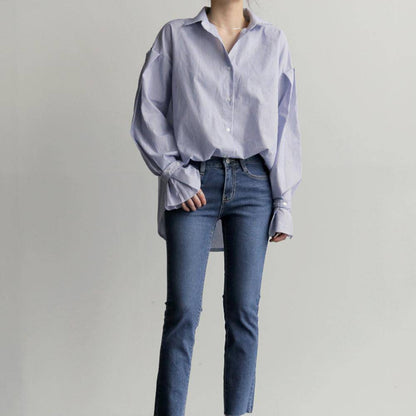韓国ファッション SELCA-ストライプランタンスリーブシャツ-2023ss-tp26-06